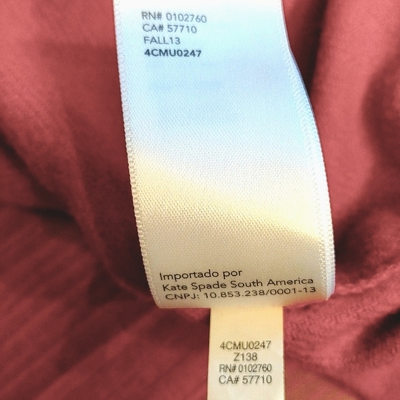 Kate Spade Saturday Wool Blend Sleeveless Dress, Small, Burnt Orange, Adjustable - Picture 6 of 6